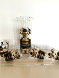 Georges Briard Poison Labratory Pitcher, Blend Your Poison Glasses - Southern Vintage Wares