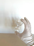 Vintage Double Glass Jigger, Ribbed - Southern Vintage Wares