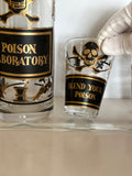 Georges Briard Poison Labratory Pitcher, Blend Your Poison Glasses - Southern Vintage Wares