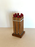 Vintage Cherry Cocktail Picks Wood Stand Set, French - Southern Vintage Wares