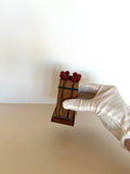 Vintage Cherry Cocktail Picks Wood Stand Set, French - Southern Vintage Wares