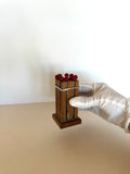 Vintage Cherry Cocktail Picks Wood Stand Set, French - Southern Vintage Wares