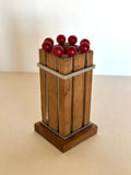Vintage Cherry Cocktail Picks Wood Stand Set, French - Southern Vintage Wares