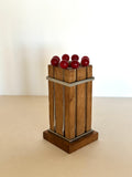 Vintage Cherry Cocktail Picks Wood Stand Set, French - Southern Vintage Wares