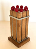 Vintage Cherry Cocktail Picks Wood Stand Set, French - Southern Vintage Wares