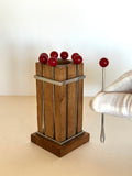 Vintage Cherry Cocktail Picks Wood Stand Set, French - Southern Vintage Wares