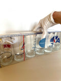 1970s TWA Airlines Glasses, New Old Stock - Southern Vintage Wares
