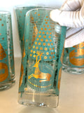 Mid Century Christmas Tree Glasses Ned Harris - Southern Vintage Wares