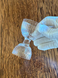 Vintage Double Glass Jigger, Ribbed - Southern Vintage Wares