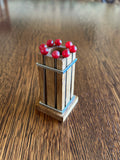 Vintage Cherry Cocktail Picks Wood Stand Set, French - Southern Vintage Wares