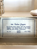 Napier Mechanical Valve Stepped Jigger 1930s, Original Box, Art Deco Barware - Southern Vintage Wares