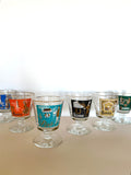 Libbey Cities Of The World Footed Glasses, Set of 6 - Southern Vintage Wares