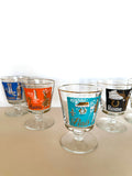 Libbey Cities Of The World Footed Glasses, Set of 6 - Southern Vintage Wares