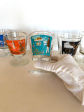 Libbey Cities Of The World Footed Glasses, Set of 6 - Southern Vintage Wares