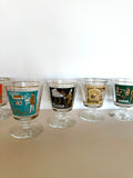 Libbey Cities Of The World Footed Glasses, Set of 6 - Southern Vintage Wares