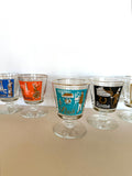 Libbey Cities Of The World Footed Glasses, Set of 6 - Southern Vintage Wares