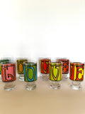 Vintage Love Glasses by Anchor Hocking, Set of 8 - Southern Vintage Wares