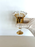Vintage Gold Swarovski Crystal Cocktail Picks Valerio Albarello, Set of 12