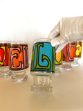 Vintage Love Glasses by Anchor Hocking, Set of 8 - Southern Vintage Wares