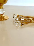 Vintage Gold Swarovski Crystal Cocktail Picks Valerio Albarello, Set of 12