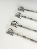 Sterling Cocktail Spoons Fish Finials, 1930s - Southern Vintage Wares