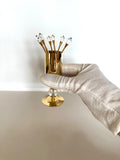 Vintage Gold Swarovski Crystal Cocktail Picks Valerio Albarello, Set of 8