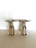Pair of Vintage Deer Stirrup Cups