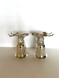 Pair of Vintage Deer Stirrup Cups