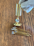 Vintage Gold Swarovski Crystal Cocktail Picks Valerio Albarello, Set of 8