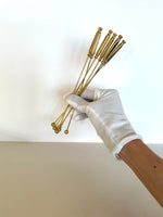 Gold-Plated Heavy Cocktail Swizzle Sticks