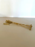 Gold-Plated Heavy Cocktail Swizzle Sticks