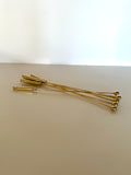 Gold-Plated Heavy Cocktail Swizzle Sticks