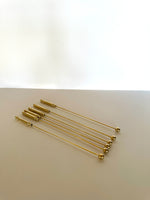 Gold-Plated Heavy Cocktail Swizzle Sticks