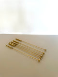 Gold-Plated Heavy Cocktail Swizzle Sticks