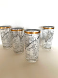 Cera Dow Jones Glasses 1958-1968, Stock Market Glassware - Southern Vintage Wares