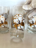 Cotton Boll Glasses by Culver 1980s - Southern Vintage Wares