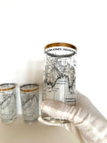 Cera Dow Jones Glasses 1958-1968, Stock Market Glassware - Southern Vintage Wares