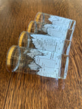 Cera Dow Jones Glasses 1958-1968, Stock Market Glassware - Southern Vintage Wares
