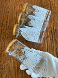 Cera Dow Jones Glasses 1958-1968, Stock Market Glassware - Southern Vintage Wares