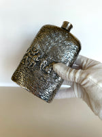 Vintage Repousse Flask Dutch Scene