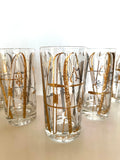 Georges Briard Ski Poles Glasses, Mid Century