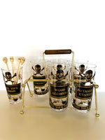 Georges Briard Name Your Poison Glasses Caddy Set