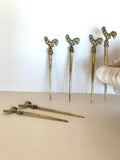Silver-Plated Rooster Cocktail Picks 1940s