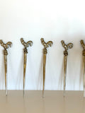 Silver-Plated Rooster Cocktail Picks 1940s