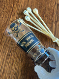 Georges Briard Mix Your Poison Glass, Skull Swizzle Sticks Set - Southern Vintage Wares