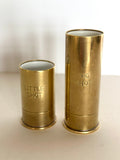 Figural Brass Shotgun Shell Jiggers, Mid Century - Southern Vintage Wares