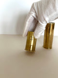 Figural Brass Shotgun Shell Jiggers, Mid Century - Southern Vintage Wares