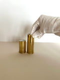 Figural Brass Shotgun Shell Jiggers, Mid Century - Southern Vintage Wares