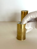 Figural Brass Shotgun Shell Jiggers, Mid Century - Southern Vintage Wares