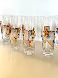 Vintage Culver Jeweled Texas Glasses, Rare Size